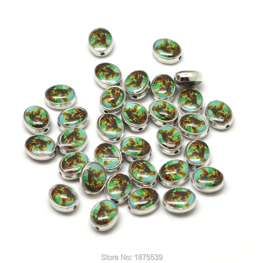 

St Michael Alloy Bead Straight Hole 10*8 mm 100 Pieces