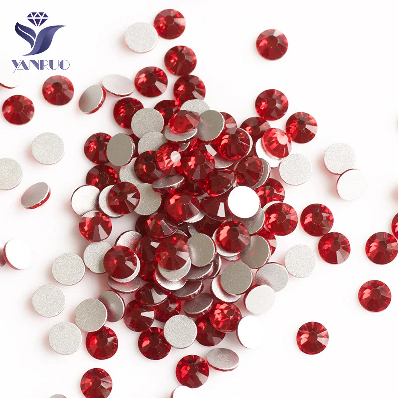 YANRUO 2058NoHF Siam не исправление стразы кристаллы плоские красные камни швейная ткань Стразы для одежды