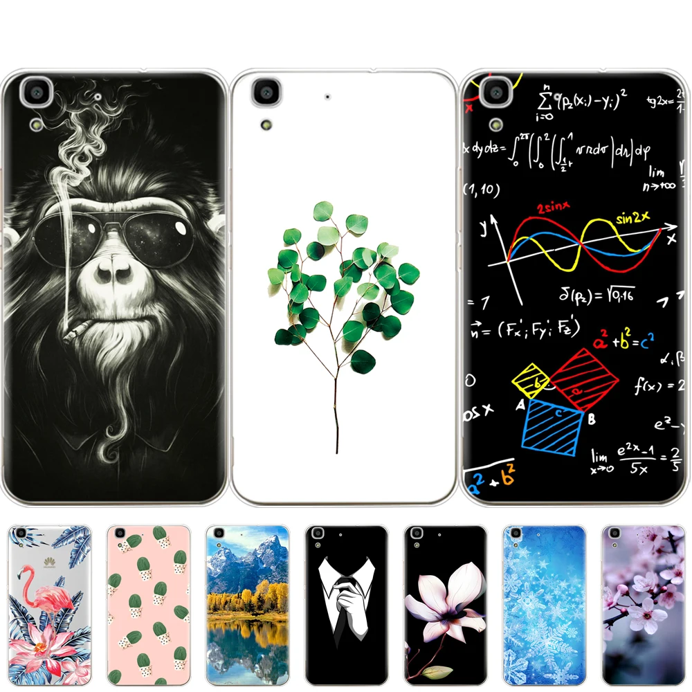 For Honor 4A Case huawei y6 2015 Silicon Soft TPU Painting Back Cover Phone for Huawei Y6 protective coque etui |