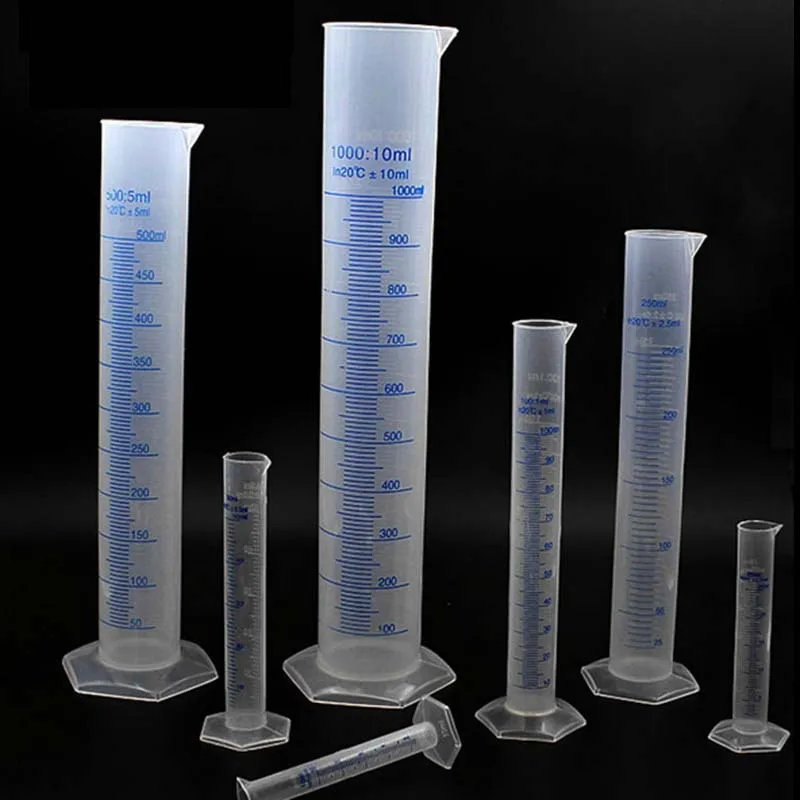 500 мл пластиковый измерительный цилиндр Градуированный Цилиндр контейнер трубка для лабораторных принадлежностей лабораторные инструменты для школьных аксессуаров