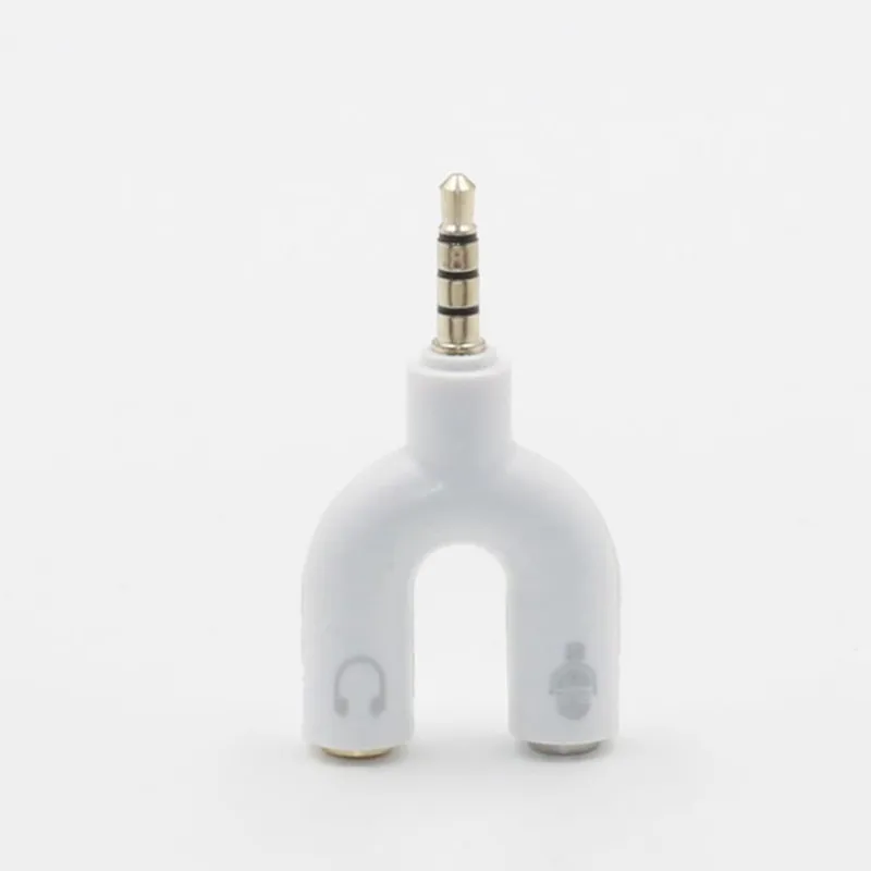 3.5 MM Headphone Plug Audio Cables Splitter U Type Adapter Microphone 2 in 1 Swivel Connector Earphone Port Jack for PC Phone 3.5 MM Headphone Plug Audio Cables Splitter U Type Adapter Microphone 2 in 1 Swivel Connector Earphone Port Jack for PC Phone