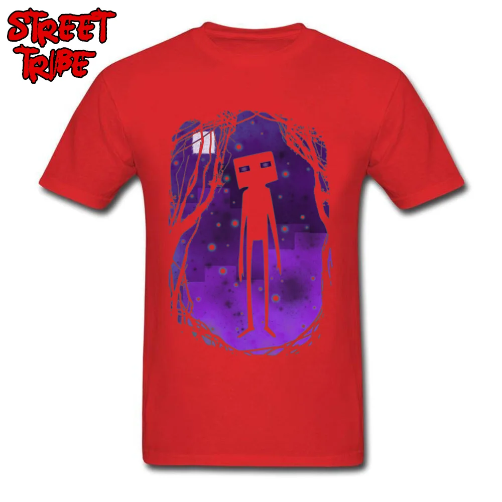 Minecraft T shirt Men Tshirt Enderman Geek Tops & Tees Swag Ajax Hipster Tshirts Cotton Red T