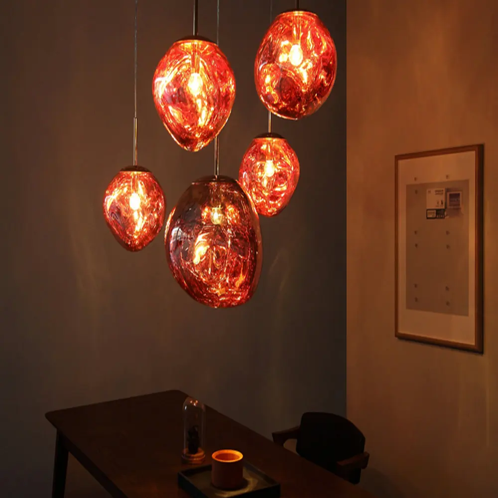 Vintage Modern LED Loft Nordic Decor Gold Glass Pendant Lights Fixtures Hanglamp Industrial Design Lamp for Kitchen Island Bedroom Dining Room Bar17