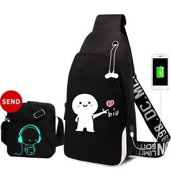 

Multifuntion Women's Shoulder Bag Men's Casual Crossbody Chest Pack Male Short Trip Moblie Phone Messenger Bags Female Handbag