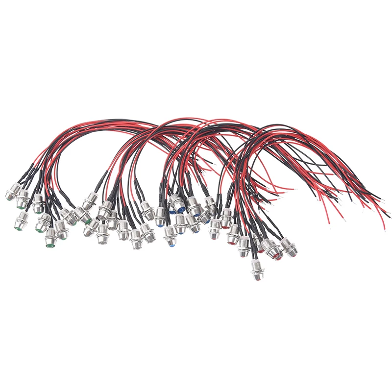 10PCS Universal LED Signal Light DC 12V Indicator Light LED Emergency Signals Indicator Light Bulb