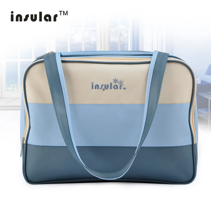 

INSULAR Baby Diaper Bag Large Capacity Multifunctional Mummy Bag Casual Waterproof Canvas Nappy Bag Shoulder Bag Portable