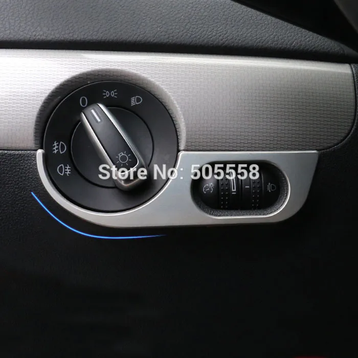 

For 10-14 VW Volkswagen Jetta Mk6 Interior Headlight Switch Frame Decor Trim Cover Sticker Auto Accessories