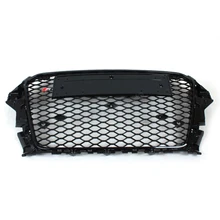 Top Quality A3 RS3 Style All Black Grill With Chrome Emblems, Auto Mesh Grille For Audi 2014( Fit A3 2014 )