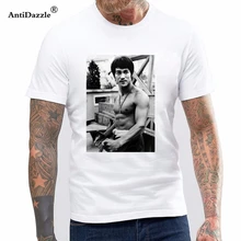 bruce lee white button up shirt