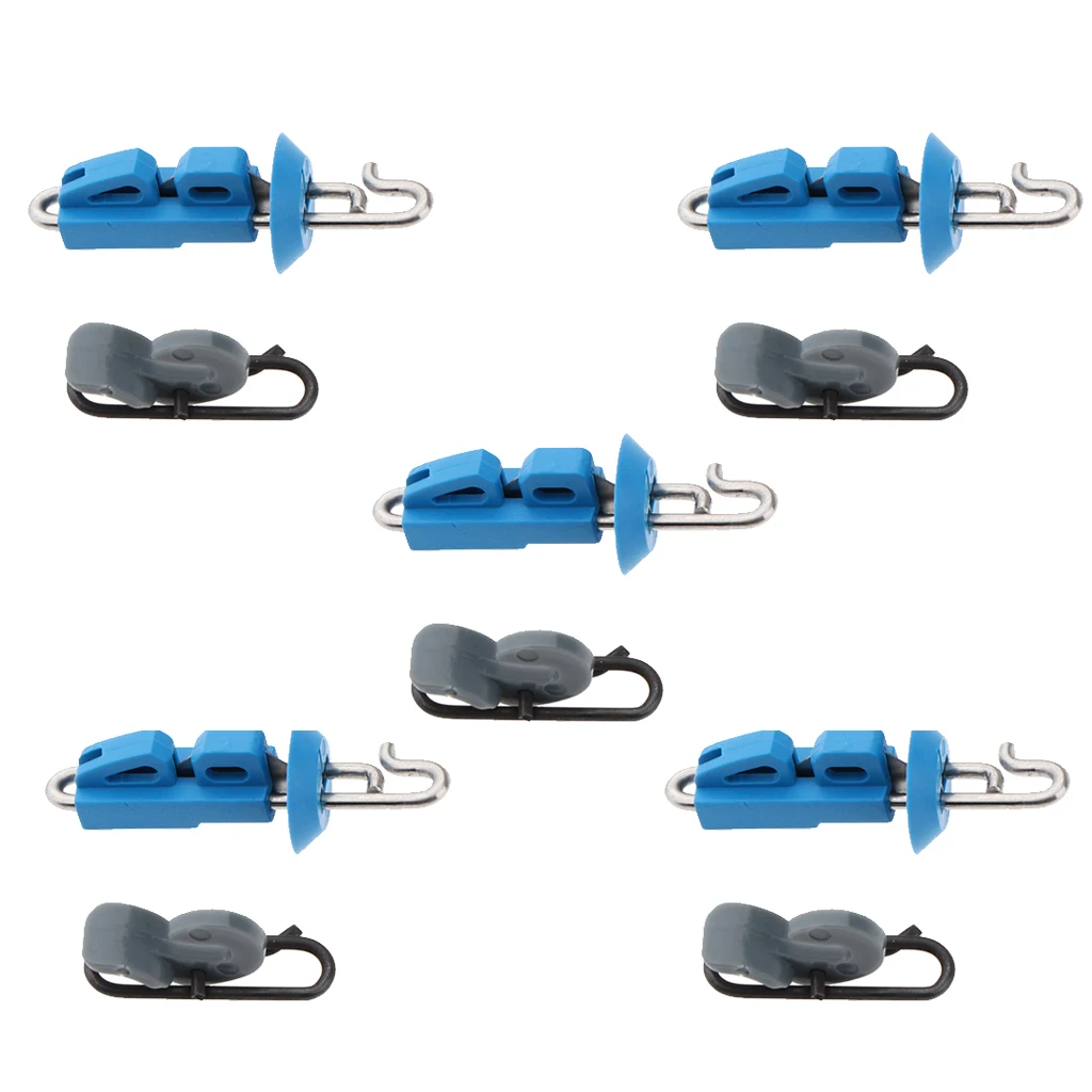 10pcs Splash Down Solo Fishing Bait Clip Locking Lock Jigging Lure Hook