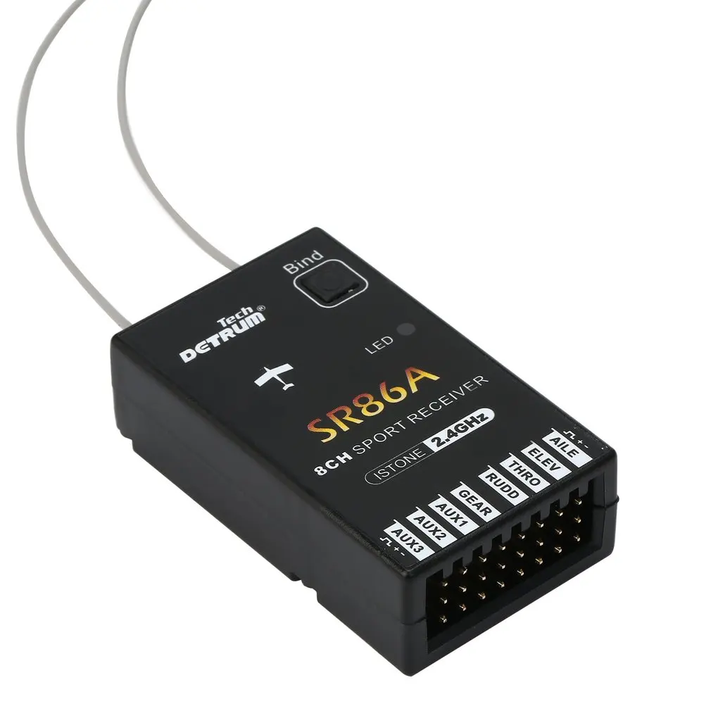 

Detrum SR86A 8CH 2.4GHz 6axis gyro PWM RX RC Receiver with Gyro for Remote Controller Transmitter Model Spare Parts&Accessories