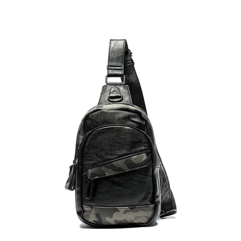 New Camouflage Black Men Chest Bag Sling Single Shoulder Strap Chest