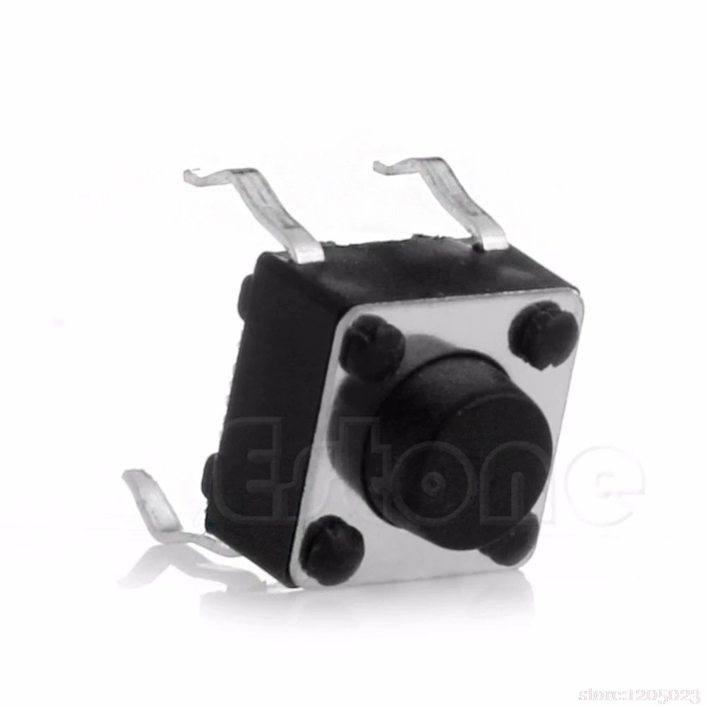 Тактильный кнопочный переключатель 10 шт. тактный для Arduino 4P DIP 6X6X5mm|switch tact|switch