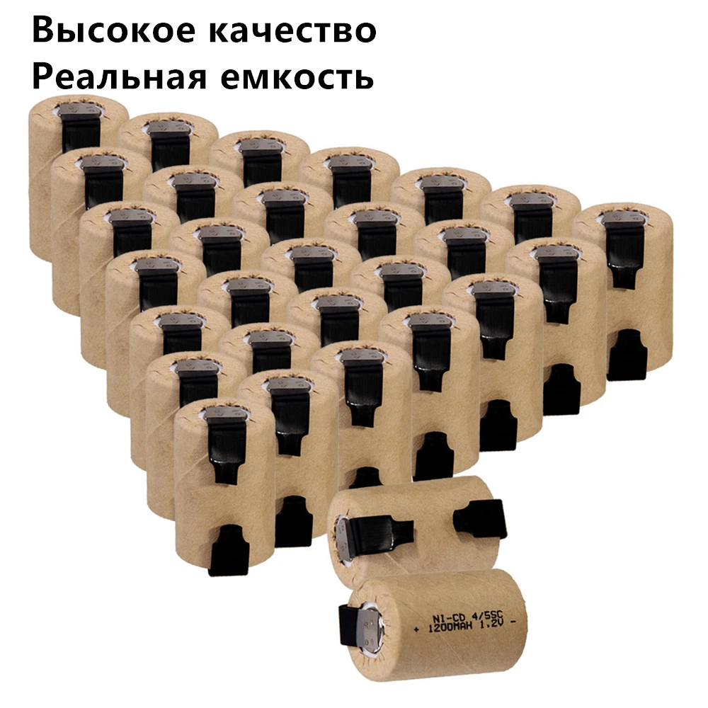 30 шт. 4/5SC батареи 1.2В SUBC перезаряжаемые 1200mah плоский верх|Перезаряжаемые батареи| |
