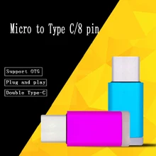 50 шт. мини O-T-G адаптер Micro USB на 8 Pin/type-c для iph или для huawei Синхронизация данных зарядный кабель