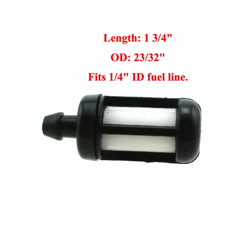 XLSION 10pcs Fuel Filter For Stihl MS640 MS660 017 018 020 020T 021 023 025 029 026 034 036 038 070 MS170 MS180 MS441