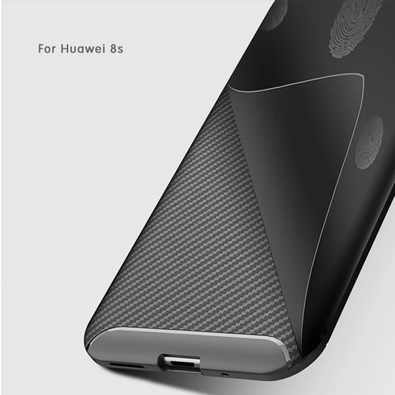 Чехол для Honor 8 S Роскошный чехол из углеродного волокна противоударный телефона