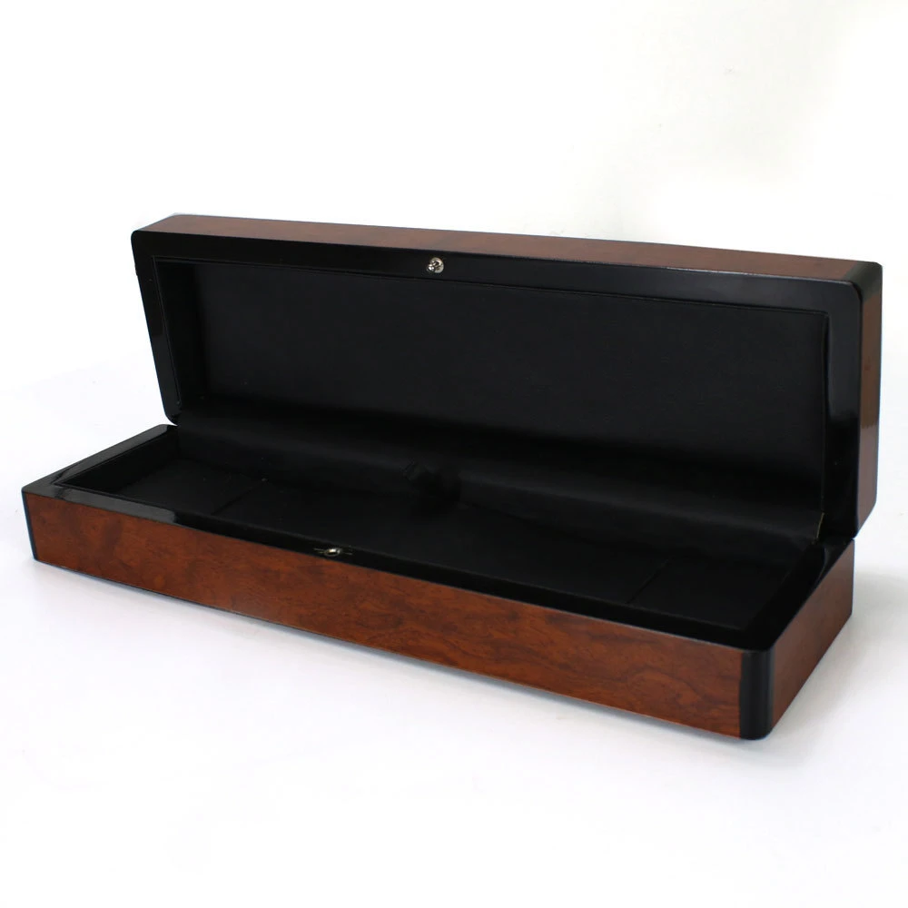 

1 Grid High-grade Dark Red Wooden Long Elegant Watch Display Box Watches Case Jewelry Storage Holder Organizer Free Shipping