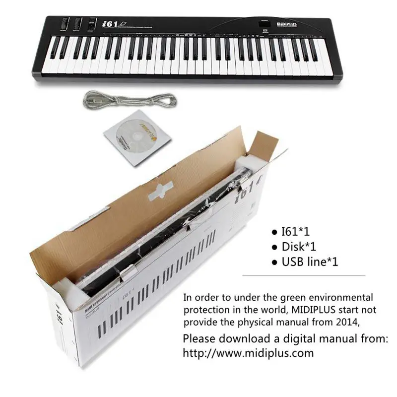 midiplus i61 61Key MIDI Keyboard Controller Studio Recording Equipment