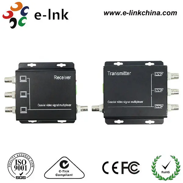 

3 Channel analog video multiplexer/Coaxial video transmitter/CCTV multiplexer by coaxial