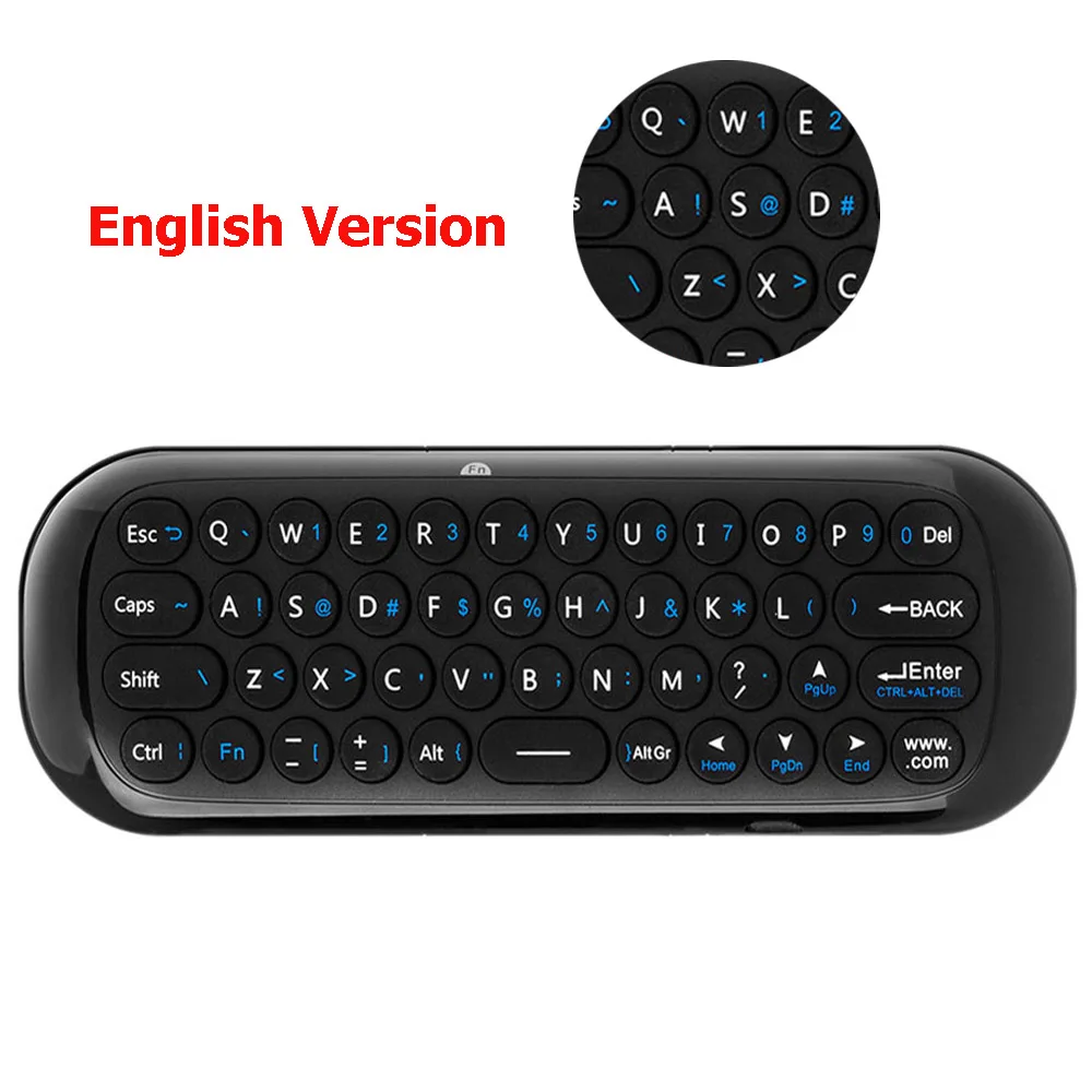 Беспроводная мини-клавиатура VONTAR Air mouse 2,4G с гироскопом, ИК-обучающим пультом дистанционного управления для Android tv Box 8,1 HK1 Mini T9 X96 mini - Цвет: English Version