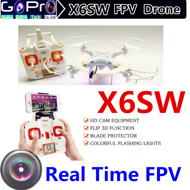  X6sw WIFI FPV Toys Camera RC Helicopter Drone Quadcopter Real Time Professional Drones with camera VS X5SW MJX X600 X101Drone 