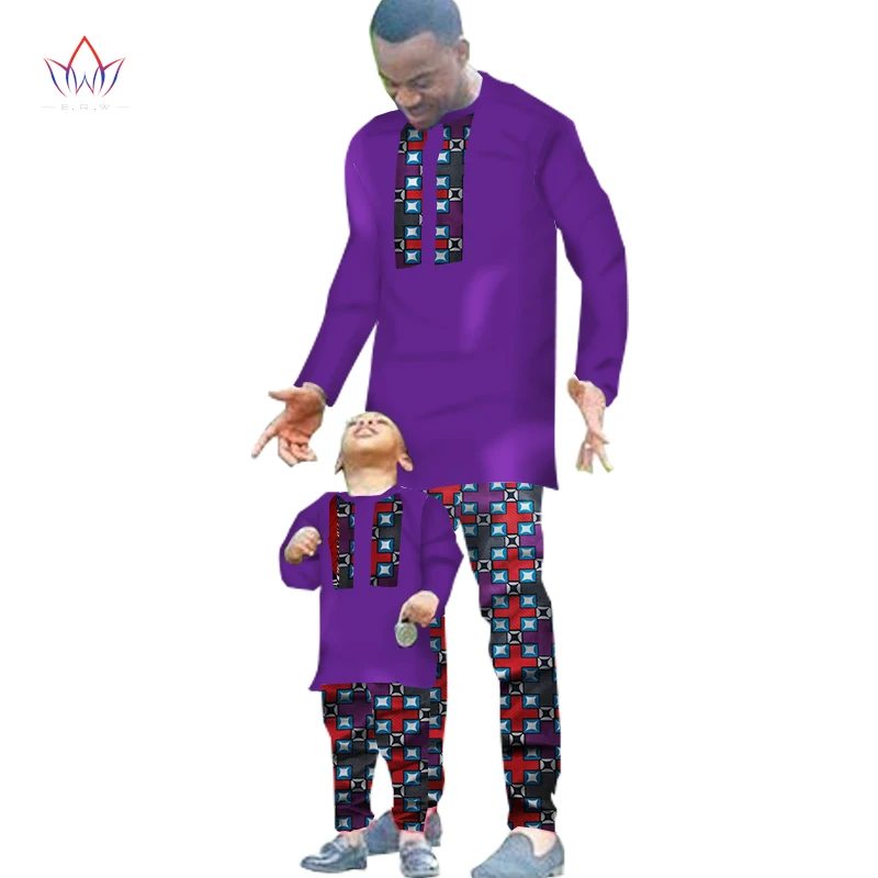 Весенняя Новая модная мужская одежда в африканском стиле комплект из двух предметов для мужчин и мальчиков, комплект одежды рубашка с длинными рукавами+ штаны BRW WYN294