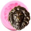 Силиконовая 3D форма в виде льва, искусственные формы для помадки, искусственное мыло, форма для полимерной глины, формы для шоколада ► Фото 1/6