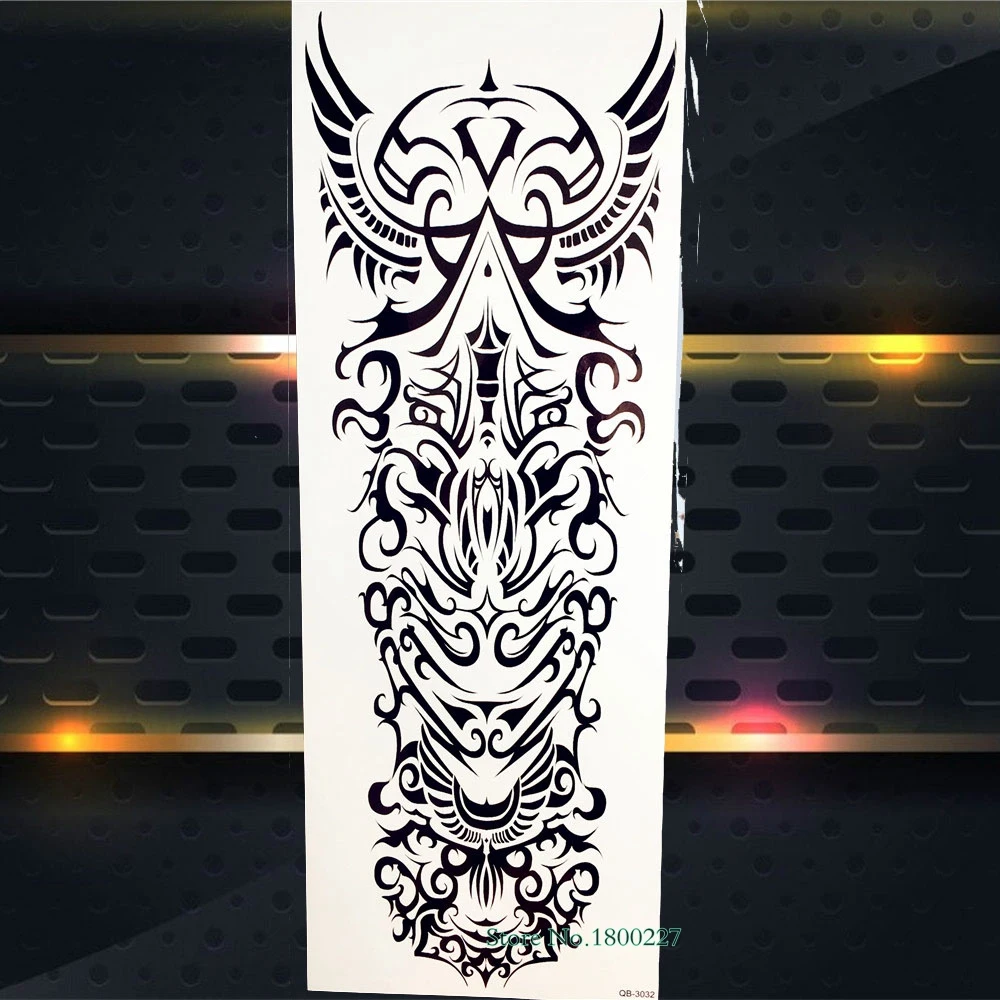 الكامل ذراع هيئة الفن المؤقتة الوشم ملصق المحارب الجمجمة الطوطم القبلي للرجال النساء الأسماك وهمية الوشم ملصقات للماء الكامل ذراع هيئة الفن المؤقتة الوشم ملصق المحارب الجمجمة الطوطم القبلي للرجال النساء الأسماك وهمية الوشم ملصقات للماء