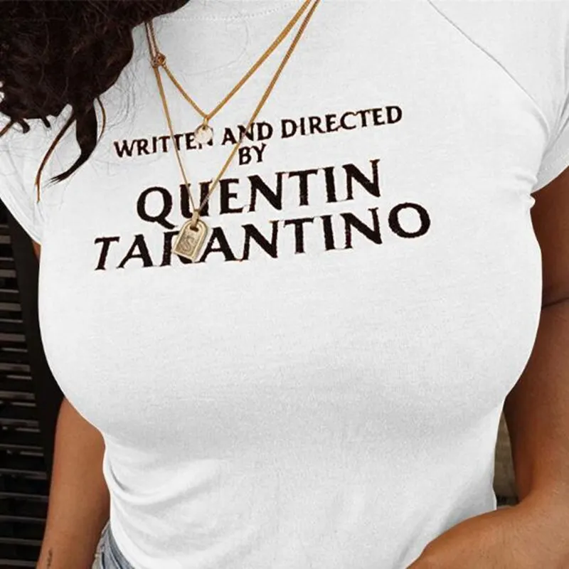 Женская укороченная футболка Quentin Tarantino укороченный топ в полоску с коротким