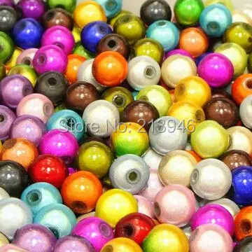 

6MM 500Pcs / Pack Special Magical Colorful Acrylic Plastic Jewelry Beads