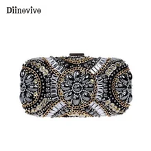 DIINOVIVO Diamonds Luxury Evening Bag Women Handbag Small Shoulder Bag European and American Style Party Clutch Bags WHDV0433 DIINOVIVO Diamonds Luxury Evening Bag Women Handbag Small Shoulder Bag European and American Style Party Clutch Bags WHDV0433