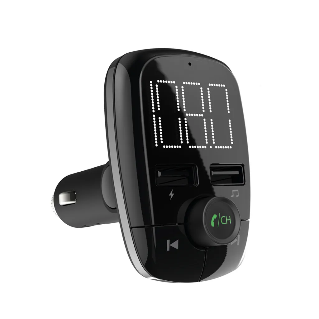 

Wireless Car Bluetooth Transmitter Car Display Bluetooth MP3 Dual USB Charger TF Card AUX Function Car Transmitter