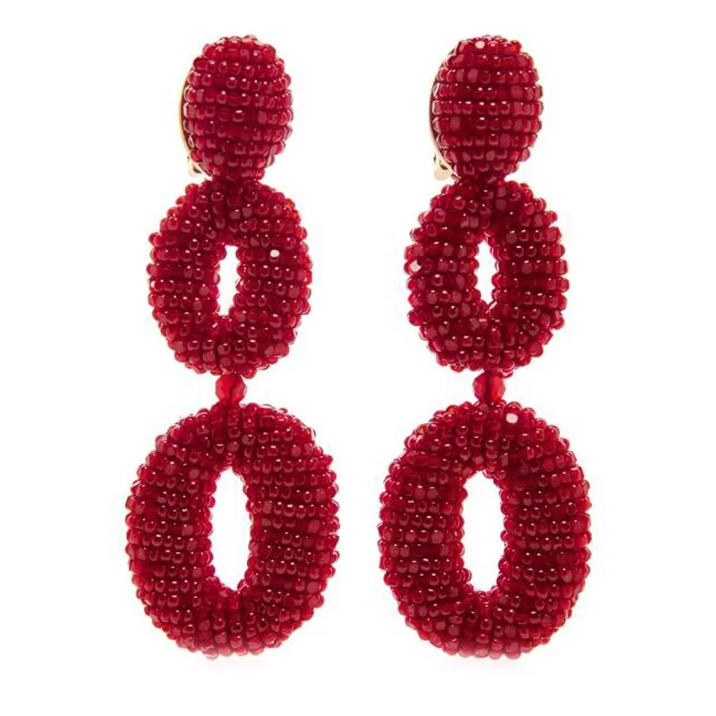 

Dream-it-possible 2018 long wedding ethnic large designer multicolor Bohemian Style handmade bead chram nice statement Earrings