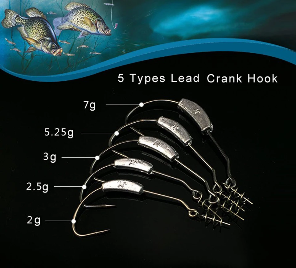 Прогулка Рыбы 5 шт./партия свинцовая Мормышка рыболовный крючок 2 г-25 г джиг Крючки для мягкой рыбалки приманки Крючки из углеродистой стали