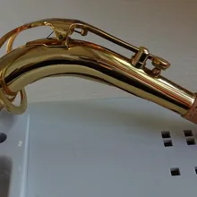 Падение E альт мундштук саксофона шеи трубы гибки золотистого цвета ремонт большой стиль