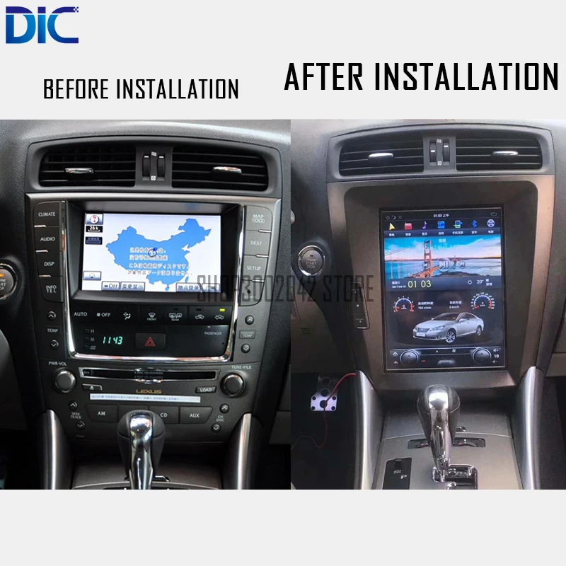 Best Android system 6.0 10.4 inch Navigation player Video autoradio Steering-Wheel bluetooth USB For lexus 2005-2011 IS 250 300 350 2