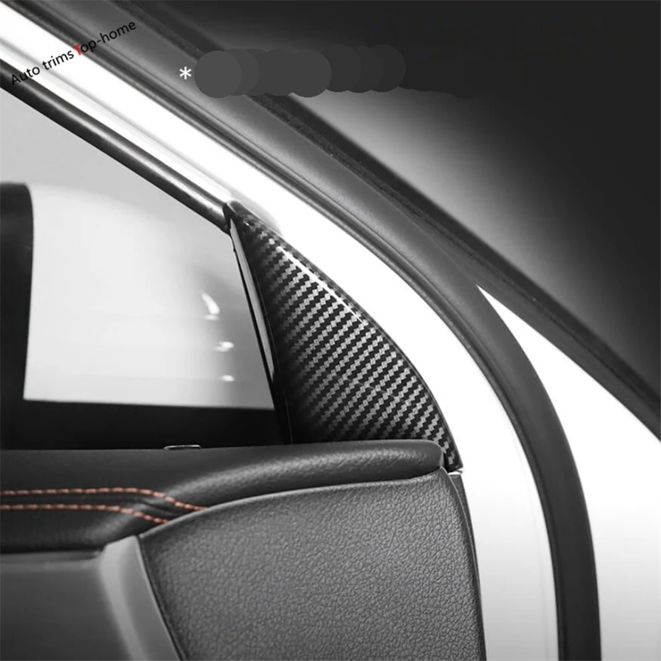 

Yimaautotrims Front Pillar A Window Triangle Cover Trim Carbon Fiber ABS Fit For Mercedes Benz A Class W177 A200 A220 2019 2020