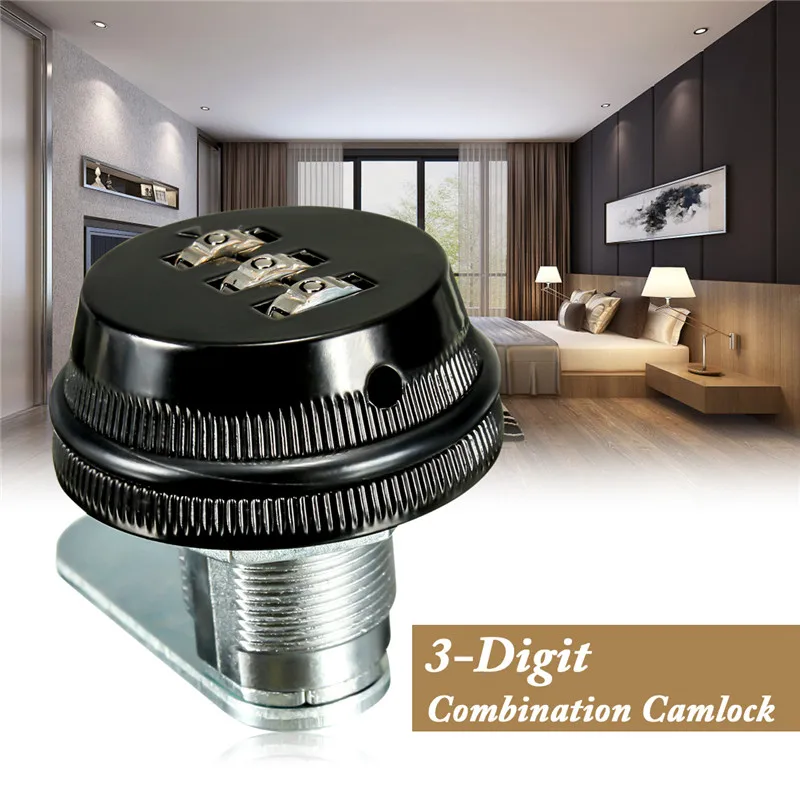 

3-digit 90 Degree Various Uses Combination Camlock Locker Door Cabinet Drawer Lock Furniture Cabinet Digital Lock