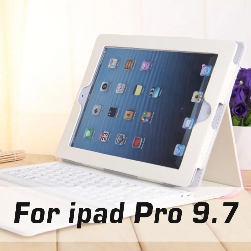 ГОРЯЧАЯ Беспроводная Bluetooth клавиатура чехол для Ipad pro 9,7 старший PU Folio Stand Capa для iPad air 1 2 защитный чехол - Цвет: For ipad pro 9.7