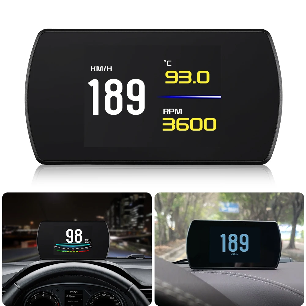 Цифровой автомобильный проектор OBD Hud с дисплеем 4 3 TFT LCD бортовой компьютер EUOBD OBD2