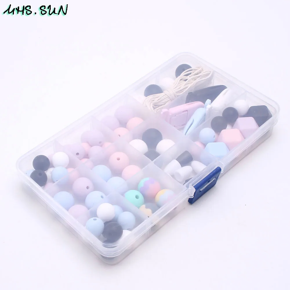 KT011 (6),$19.5. Candy colors baby teething silicone beads set roundhexagon chewable teether beads handmade jewelry necklace accessoriesJPG