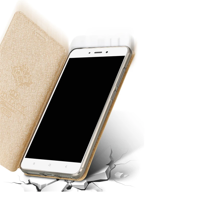  Original MOFI Flip Leather Case for Xiaomi Redmi Note 4X PU Leather Case with Stand Function for Ho