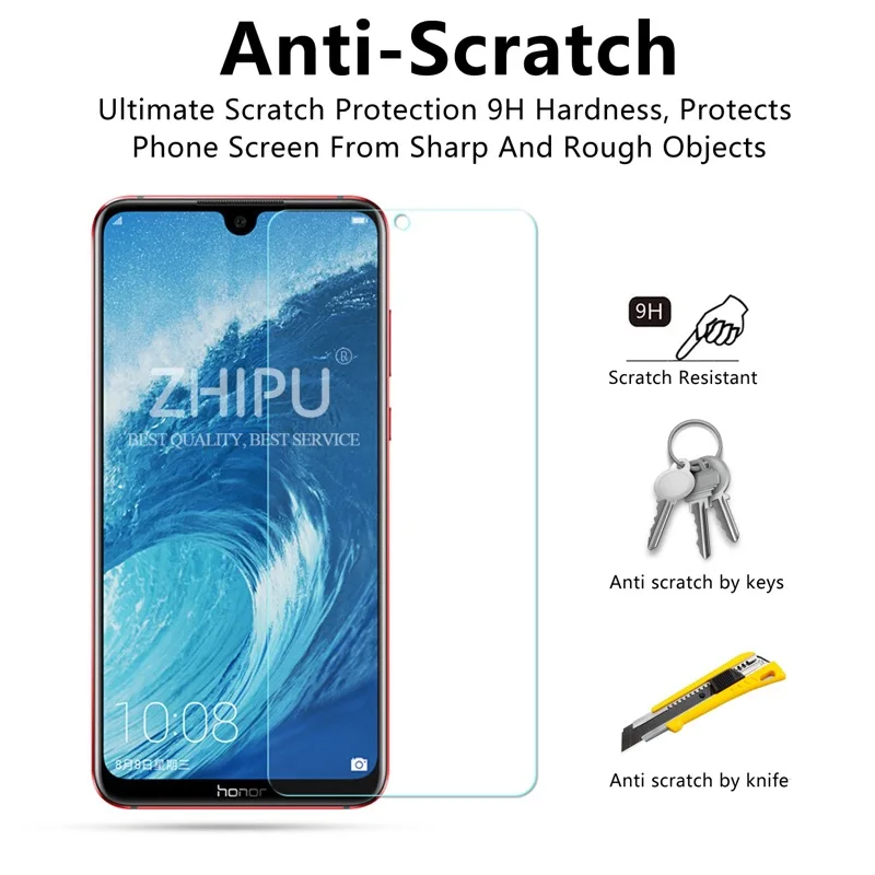 Закаленное стекло для Huawei Y6 2019 Honor 8A Защитное экрана 2.5D 9 H закаленное защитная