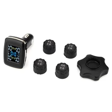 TP620 TPMS Car Tire Pressure Waterproof IPX7 Monitoring System Wireless LCD Display with Four External Sensor