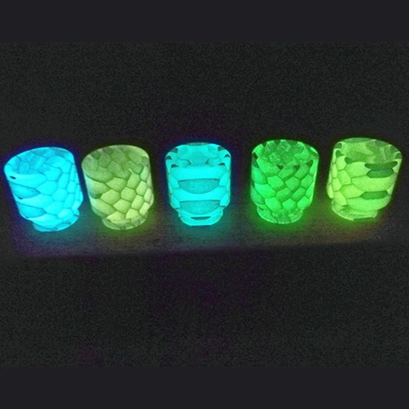 

1Pc 810 Snake Skin Drip Tip Connector Honeycomb Luminous Night Light Atomizer Wide Bore For TFV12 TFV8 Mouthpiece