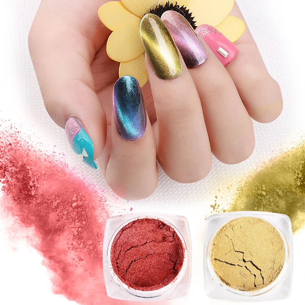 Mirror Powder Chrome Pigment Gold Nails Glitters Powder Shimmer Dust