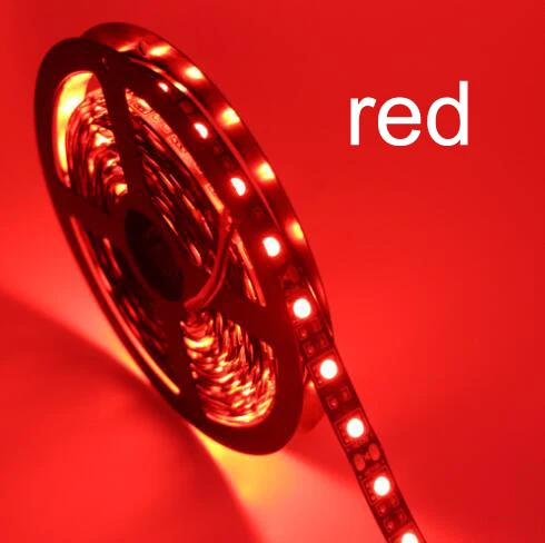 Светодиодный ленточный светильник 5050 SMD RGB светодиодный ленточный не/ip65 Водонепроницаемый светодиодный ленточный e-Bar светильник праздничный автомобильный светильник s 60 Светодиодный s/m DC12V белый - Испускаемый цвет: red