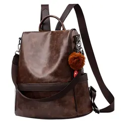 Женская сумка-рюкзак из искусственной кожи Противоугонная Повседневная сумочка сумка на плечо для женщин