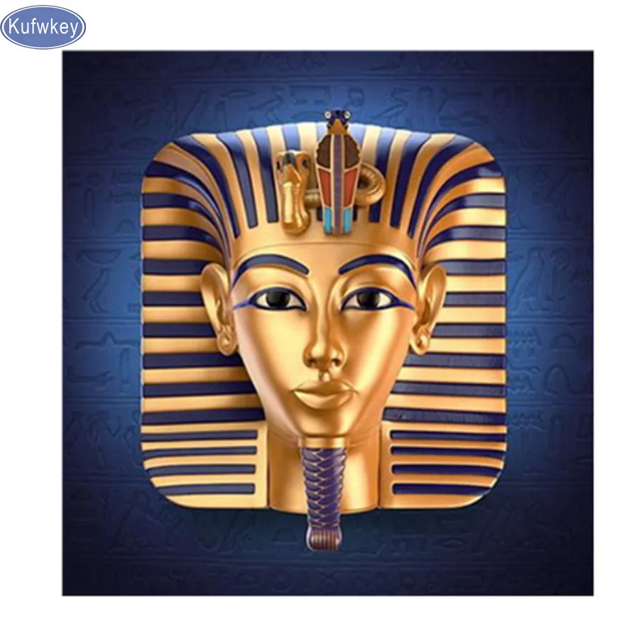 

Egyptian Pharaoh Mask DIY Diamond Embroidery Needlework 5D Diamond Painting Cross Stitch Rhinestone Painting,diamond mosaic gift